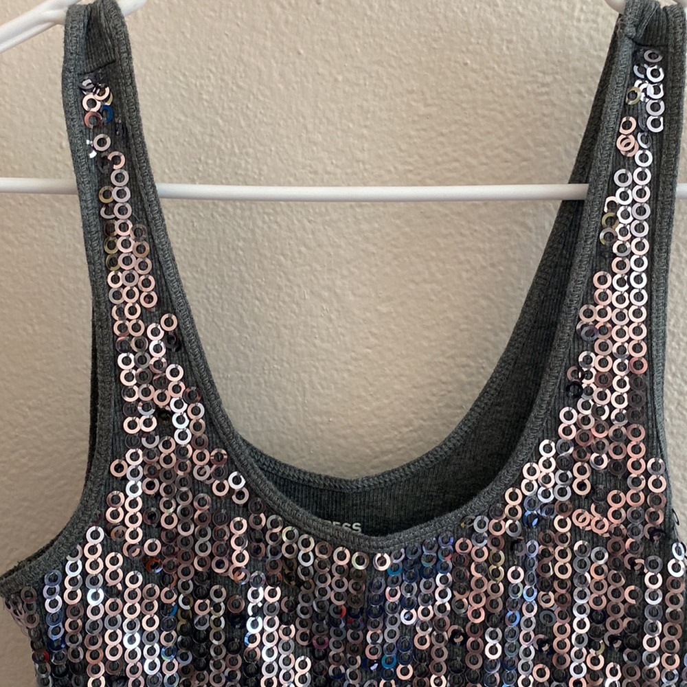 Festive Silver Tank Top , Size Small - Picture 3 of 5